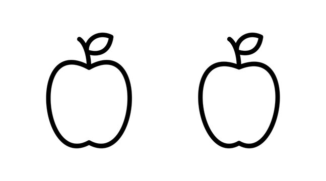 Apple icon set vector. Apple sign and symbols for web design.