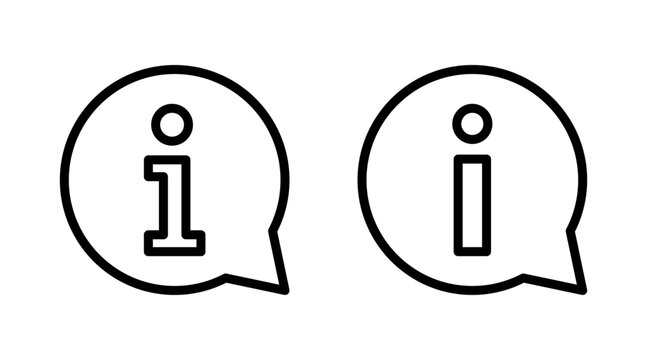 Information sign icon set vector. about us sign and symbol. question mark icon