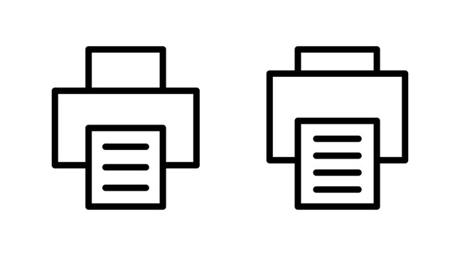Print icon set vector. printer sign and symbol