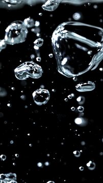 Air bubbles underwater. Filmed on a high-speed camera at 1000 fps. High quality FullHD footage