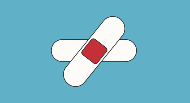 First aid bandage medical plaster.