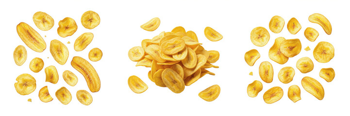 Fried fruit crisp slices processing specimen showcasing structural culinary parameters, organic material components, substance density, and moisture level metrics within food science database file © Zakir