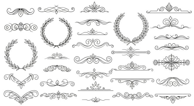 Ornate Decorative Design Elements.