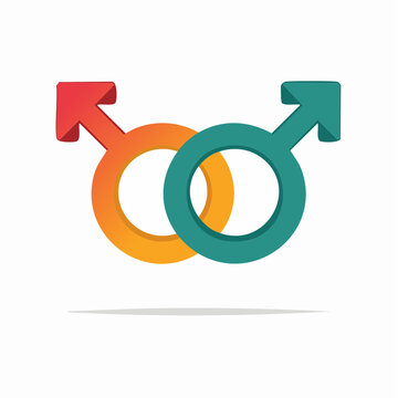 Two Male Gender Symbols Intertwined