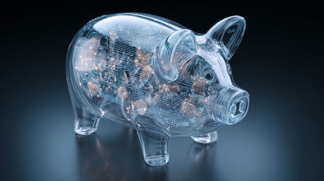 Tech pig piggy bank - Generative AI