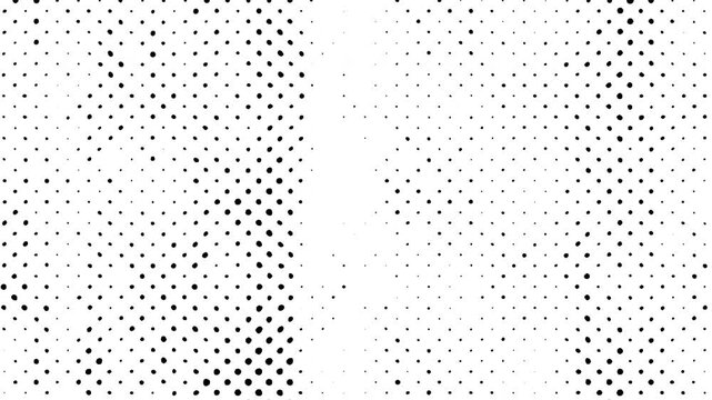 looping halftone grunge overlay on white background.