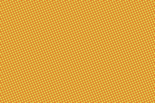 Colorful polka dot pattern with orange and yellow dots on background  