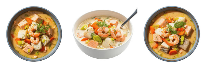 Simmered finfish broth processing specimen showcasing structural culinary parameters, organic material components, substance density, and moisture level metrics within food science database file © Zakir