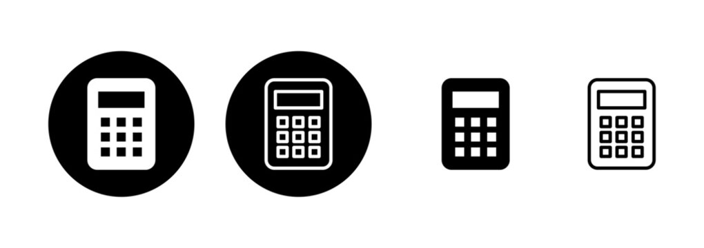 Calculator icon logo design. Accounting calculator sign and symbol.