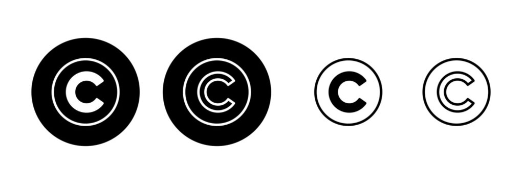 Copyright icon logo design. copyright sign and symbol