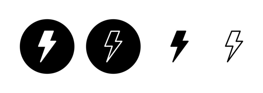 Lightning icon logo design. electric sign and symbol. power icon. energy sign