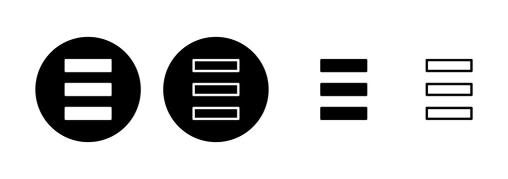 Menu icon logo design. web menu sign and symbol. hamburger menu symbol