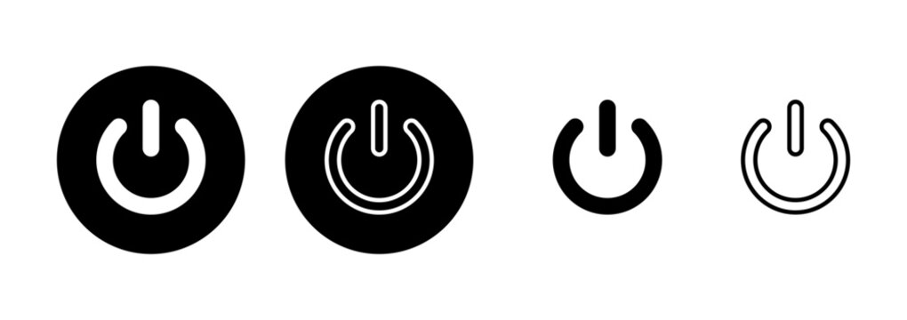 Power icon logo design. Power Switch sign and symbol. Electric power