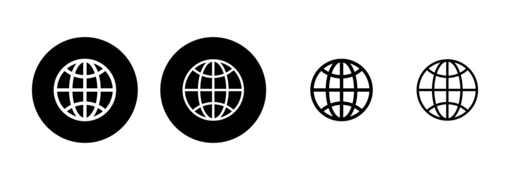 Web icon logo design. go to web sign and symbol. web click icon. Global search icon