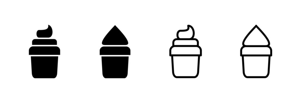 Cup cake icon symbol for apps and websites. Cup cake sign and symbol