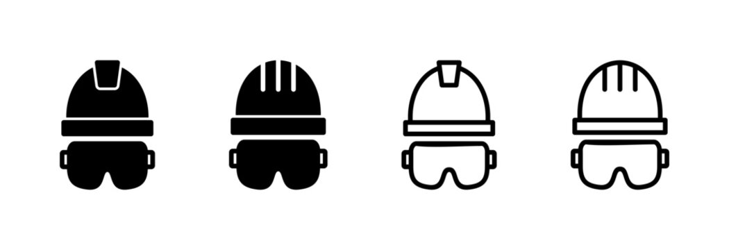 Helmet icon symbol for apps and websites. Motorcycle helmet sign and symbol. Construction helmet icon. Safety helmet
