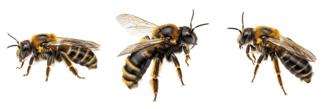 Queen digger bee, Anthophora plumipes, Apidae family, fertile female ground burrowing founder, robust furry body thoracic insulation, spring floral foraging trajectory tracking line profile