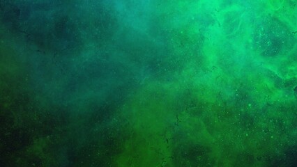 Vibrant bright green and lime nebula with sparkling particles and energetic flow. Dynamic abstract cosmic texture full of life and movement, perfect for nature, energy, fresh © Taya