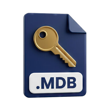 MDB File Icon with Golden Key