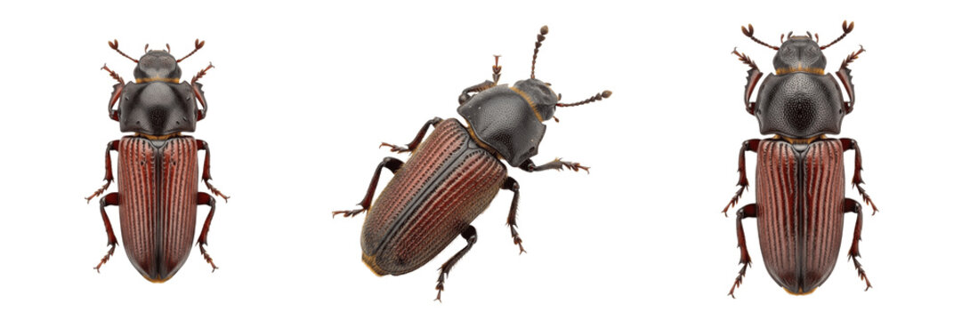 Queen bark beetle, Dendroctonus ponderosae, Curculionidae family, mountain pine beetle maternal founder, phloem egg gallery excavation tunnel, forest timber conifer degradation mapping index chart