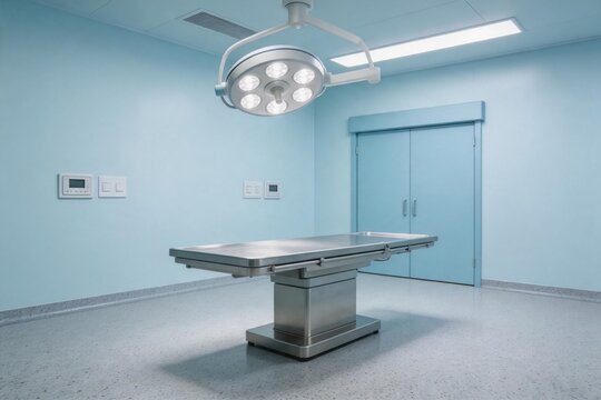 Surgical room with operating table