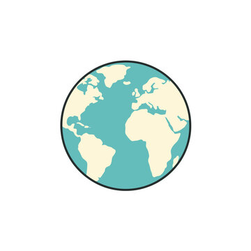 Globe Earth Planet World Map.