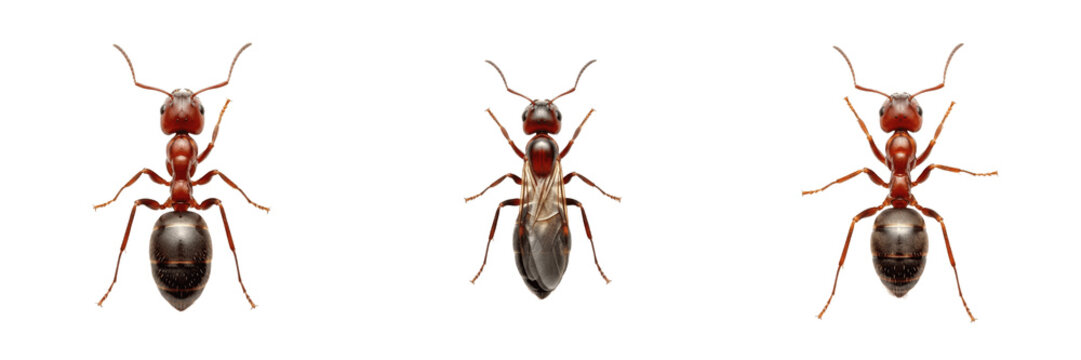 Queen ant square composition, Lasius niger, Formicidae family, black garden ant dealate 1x1 aspect ratio crop grid alignment, mesosoma petiole node gaster layout framework tracking index card