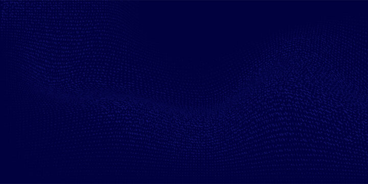 Blue pixel background. Abstract digital pattern with square elements grid. Futuristic dotted mesh with gradient effect. Geometric minimal digital design. Modern vector illustration.