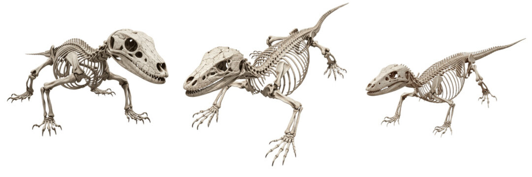 Monitor lizard skeleton, Varanus varius, realistic reptile anatomy, detailed claws, Varanidae squamata lizard osteology, quadrupedal predatory lacertilia skeletal column mapping tracking profile
