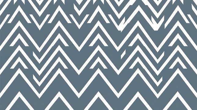 Abstract slate blue and white chevron zigzag geometric pattern
