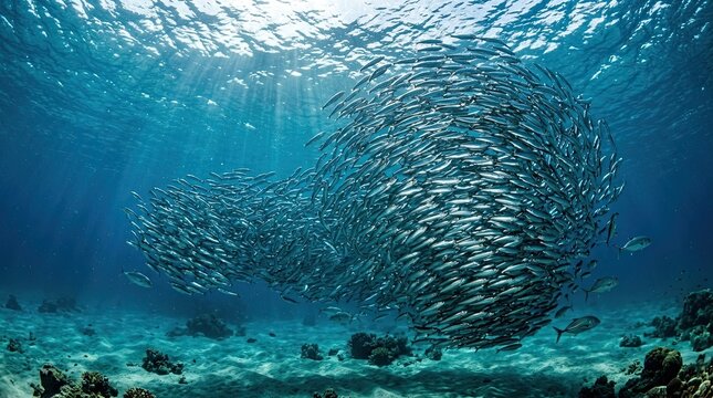 scuba diver and coral reef