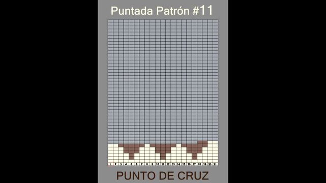 Dise&ntilde;o de diagrama o esquema en punto de cruz