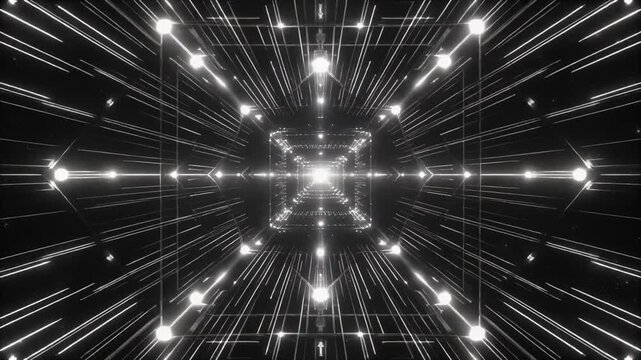 Abstract Cinematic Slow Visualization of Vector Database Similarity Search Query Vector Navigation Background Video