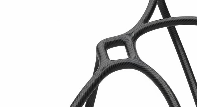 Close-up of metal framework without background, showcasing industrial design