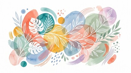 Fototapeta premium Elegant Abstract Floral Nature Pattern