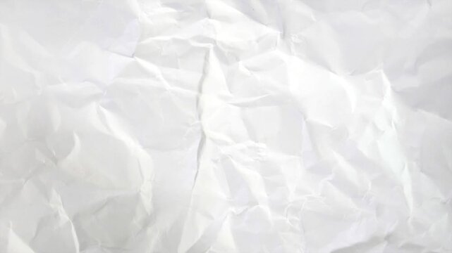 Papers crumples unfolds opening stop motion animation isolated on black backgrounds