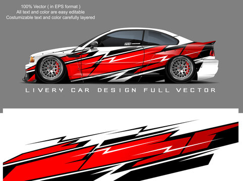 car livery graphic vector. abstract grunge background design for vehicle vinyl wrap and car branding