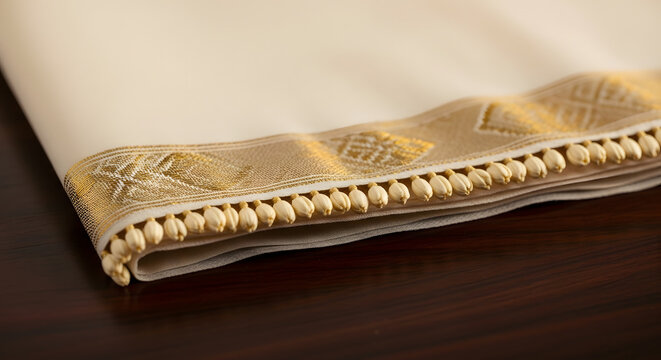 Table Linen with Decorative Gold Trim