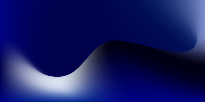 Abstract Bright Blue Glow with Soft White Gradient Fade on Dark Style Background. Symbolizing cyber aesthetics, luminous energy, sleek visual flow and futuristic digital innovation