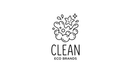 Fototapeta premium Clean Eco Brands Logo Design.