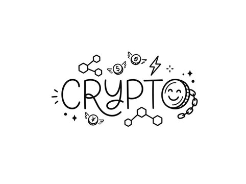 Crypto Currency Symbol Design Element.