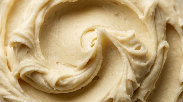 Macro closeup of creamy shea butter texture.