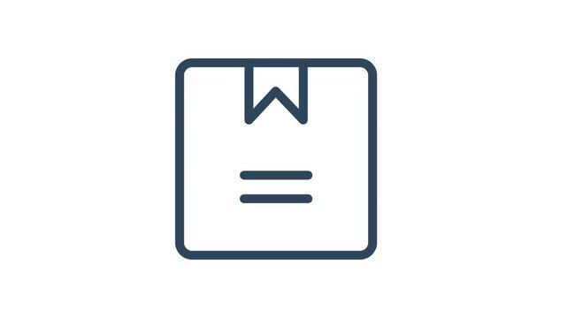 Return icon animation. representing product returns, reverse logistics, or exchange services. Alpha channel, transparent background