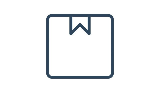 Stock icon animation. representing available inventory, verified stock, and ready to ship products. Alpha channel, transparent background