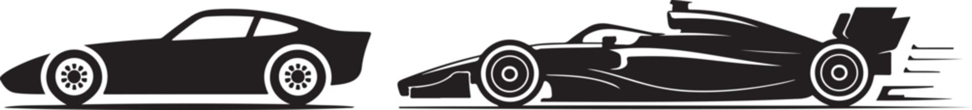 Motorsport speed concept with motion lines