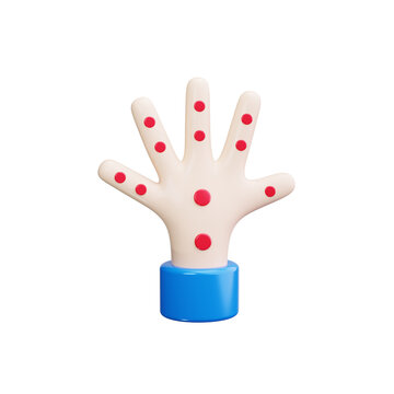 Body Acupoints 3d render icons