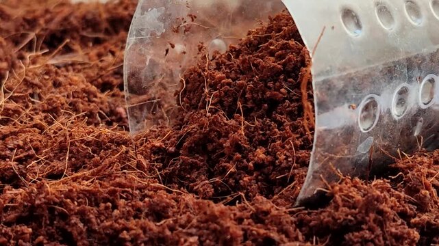 Organic cocopeat for gardening and agriculture. Natural cocopeat for planting media