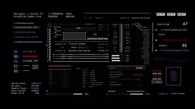 HUD Alpha PNG Technology infographic appearing Sci Fi 2D texture. User Interface data display.