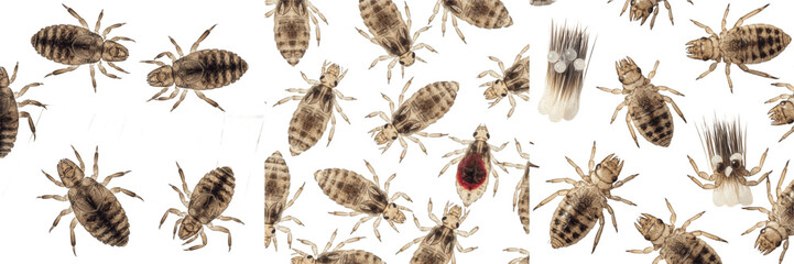 Horse lice, Haematopinus asini, equine ectoparasite profile, Haematopinidae family, horse sucking louse specimen, mane and tail base dermatitis source, stable veterinary medicine identification © Major