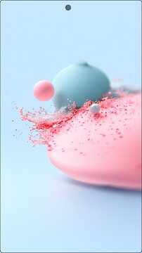 Macro abstract fluid paint morandi tones dusty pink sage green pale beige low saturation soft blending calm soothing texture liquid silk no sharp lines meditative peaceful mobile 4K sharp